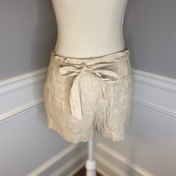 NWT Ann Taylor LOFT Linen Safari Belted Shorts - Picture 6 of 7